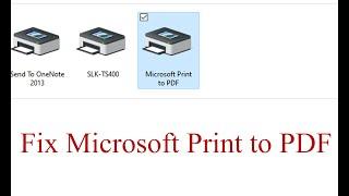 Fix Microsoft Print to PDF