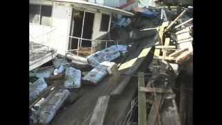 Deep Water Salvagr.Sea Village Marina, Hurricane sandy storm damage, raw video, 10-21-2012.