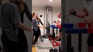 Golden Dragon Kamil Jablonski  Vs Two Girls #armwrestling #armwrestler #power #strength #aura