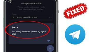 How to fix Telegram Too many attempts, please try again later (2024)