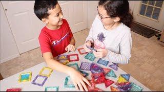 Magnetic Tiles DIY Window Arts and Craft Kit Review | STEM Magnet Building Blocks Set