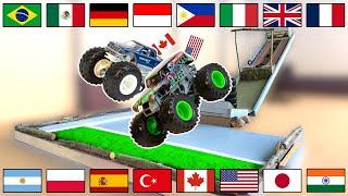 Hot Wheels Monster Truck Race BattleCountries Championship '24Crashing Car Racing Tournament