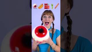 ASMR Emoji Giant Gummy Eyeball, Giant Hot Dog Mukbang #shorts