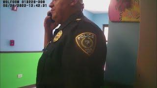 Bodycam video released by Uvalde shows Arredondo in the hallway of Robb Elementary