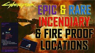 Cyberpunk 2077 - Crafting Spec: Epic & Rare CHAR Incendiary Grenade Location + Fire Immunity