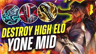 HOW TO DESTROY HIGH ELO WITH YONE MID - EUW Yone Ranked Gameplay Season 14