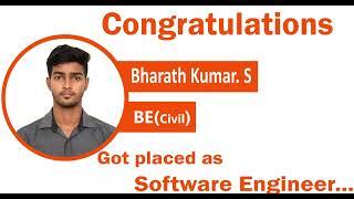 Success story of QSpiders JSpiders Student Bharath Kumar | Placed as Software Engineer…