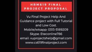 HRM619 Final Project Proposal