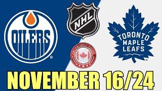 Toronto Maple Leafs vs Edmonton Oilers NOV 16 24 w/Superbman