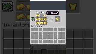 how to make a gold chestplate in Minecraft #shorts