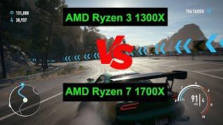 AMD Ryzen 3 1300X vs Ryzen 7 1700X Gaming