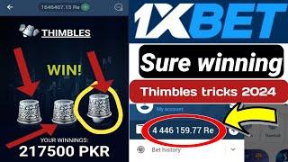 "Thimbles game" 1xbet Tricks 200000 winning proof 