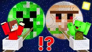 How JJ and Mikey Found Road To CREEPER vs IRON GOLEM Planets in Minecraft Challenge (Maizen)