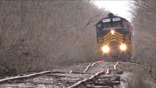 Blasting down bad track Doubleheader on the ND&W Railway (Maumee and Western)