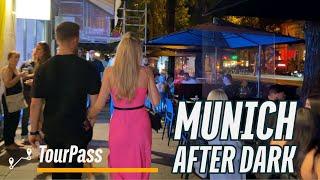 Munich After Dark 4K Walking Tour - Leopoldstrasse and Munchner Freiheit nightlife after Euro match