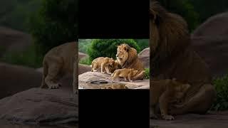 lion cubs and lions together#2025 #lionking #cat #wildlife #cutebee #lion #cute #jugle #animals