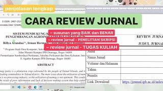 Cara Review Jurnal