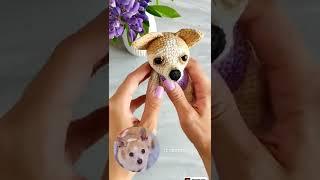 Crocheted Chihuahua puppy custom made, amigurumi toys pattern, crochet dog, DIY toy