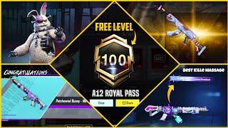 Free Level 100 A12 Royal Pass | 1 To 100 RP Review The A12 Royal Pass | PUBG Mobile