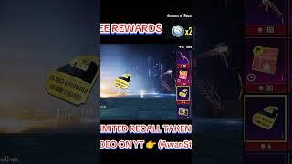 RECALL SHOP REWARDS COLLECTING #pubgmobile #awanstarsaad #bgmi #recalltokens