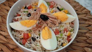 سلاطة روز تونسية  كعبة كعبة salade de riz tunisienne