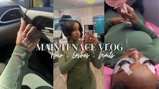 MAINTENANCE VLOG: Come With Me To My Appointments | Nails , Lashes , Hair | Wedding Prep