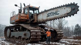 Extreme Dangerous Fastest Big Chainsaw Cutting Tree Machines | Monster Stump Removal Excavator ▶3