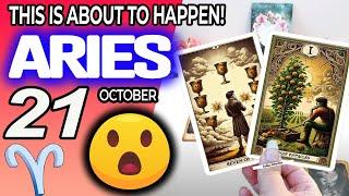 Aries ️THIS IS ABOUT TO HAPPEN! horoscope for today OCTOBER 21 2024 ️ #aries tarot OCTOBER 21