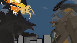 Godzilla & Mothra VS MUTO Prime & Queen MUTO  |  FINAL BATTLE  |  Pivot Animation