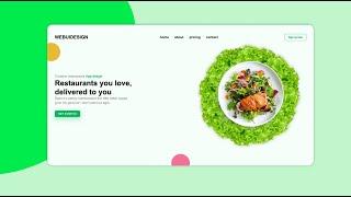 Restaurant page design - Flutter Web