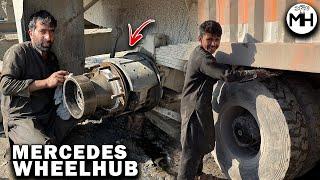 Inside Mercedes Truck WheelHub Problem  Solved with Basic Tools
