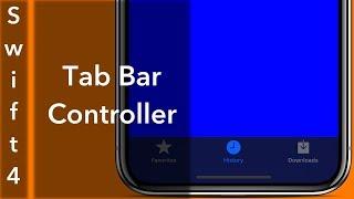 Tab Bar Controller (Swift 4 + Xcode 9.0)