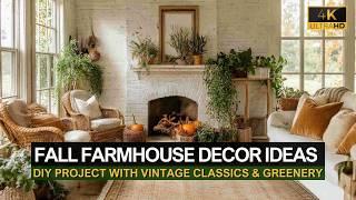 Eco-Friendly Fall Farmhouse: DIY Home Interior Decor with Vintage Classics and Greenery