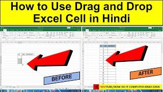 How to enable fill handle and cell drag and drop in excel, how to use drag and drop in excel