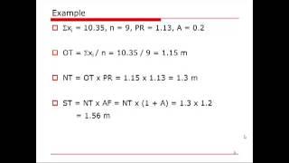 OM Calculation: Work Measure and Sample Size