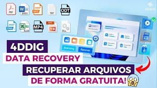 Programa GRATUITO para Recuperar Arquivos Perdidos! Chave Gratuita 4DDiG Data Recovery 2024