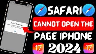 Fixedsafari cannot open the page because the address is invalid on iPhone 2024 | ios 17 | iPad | 11