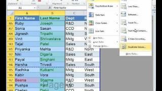 Identify and removing duplicate records in Excel 2010