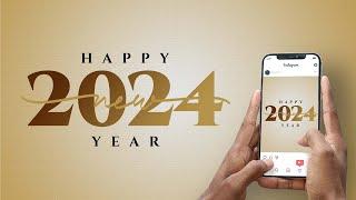 Happy New year 2024 Motion Graphics wishes video  |  Royalty Free