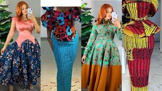 Most Hottest Ankara Styles For ladies 2024: Trendy Ankara Wax Print Dress | Best Boubou Kaftan Gown