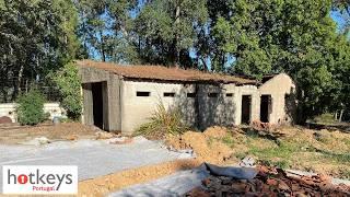 Ruined stone farm MILESTONE - running water in outdoor kitchen and ground works for driveway