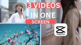 Create Split-Screen on CapCut PC |3 videos in one Screen CapCut Tutorial