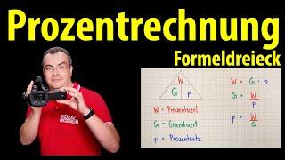 Prozentrechnung  - Das Formeldreieck: So merkst du dir die Formeln besser! | Lehrerschmidt