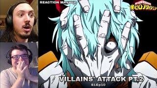 ‍️ VILLAINS' ATTACK PT.2‍️ | Reaction Mashup | My Hero Academia S1Ep10
