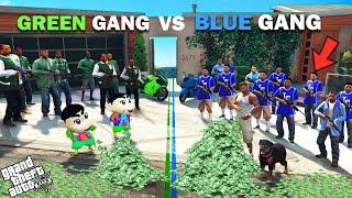 GTA 5 : Franklin Blue Gang Vs Shinchan Green Gang | Who Will Win ? In Gta 5 Tamil | GTA 5