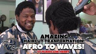 Amazing Haircut Transformation| | Afro to 360 Waves | 4 Month Wolf Cut