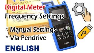 English - Cable TV Digital Meter Frequency Symbol Rate Settings Video - YURI YCM99G - SOLID SF750