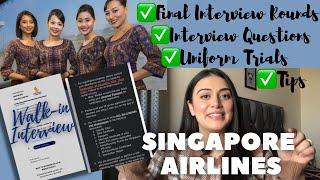 Singapore Airlines Cabin Crew Interview Process In India |Interview Questions &Rounds Explained|