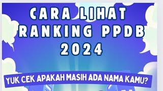 CARA MELIHAT SELEKSI PPDB ONLINE JATENG 2024