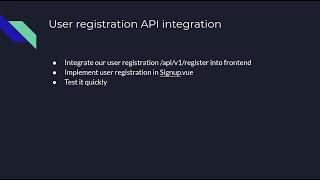 11. NuxtJS User registration API integration